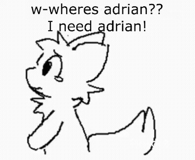 Black And White Cat Saying W-Wheres Adrian I Need Adrian GIF