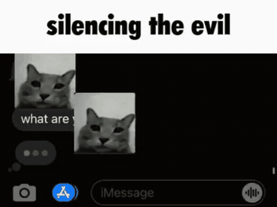 Black And White Cat Silencing The Evil GIF