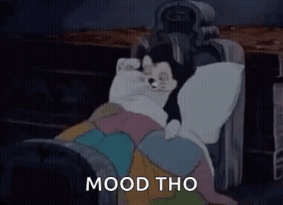 Black And White Cat Sleeping Mood Tho GIF