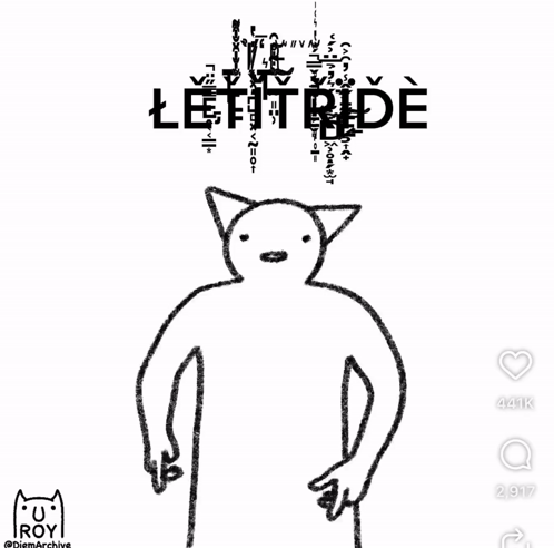 Black And White Cat Tetris Drawing GIF