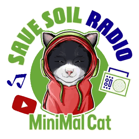 Black And White Cat Wearing Headphones And Red Hoodie Sticker