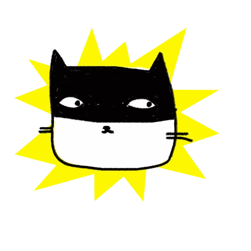 Black And White Cat Wearing Mask Sticker