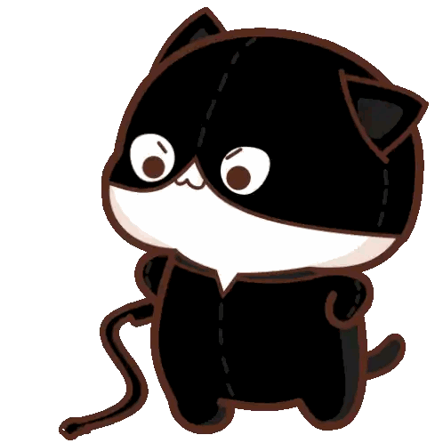 Black And White Cat Wearing Mask Sticker