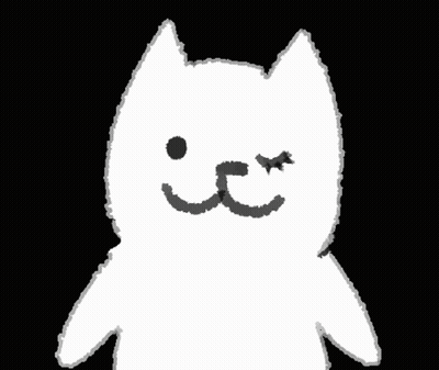 Black and White Cat Winking