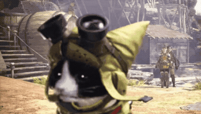 Black And White Cat With Backpack Looking Through Binoculars GIF