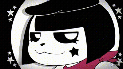 Black And White Cat With Star On Face GIF