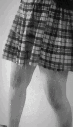 Black And White Checkered Skirt GIF