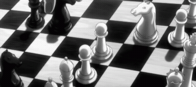 Black And White Chess Pieces GIF