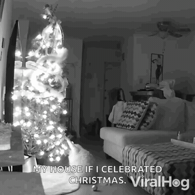 Black And White Christmas Tree GIF