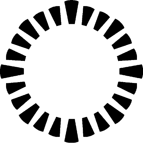Black And White Circle With Lines Sticker