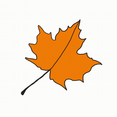 Black And White Circle With Yellow Leaf GIF