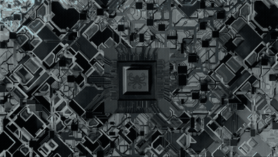 Black And White Circuit Board CPU GIF