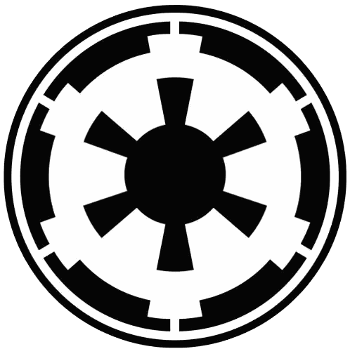 Black And White Circular Symbol With Star Sticker