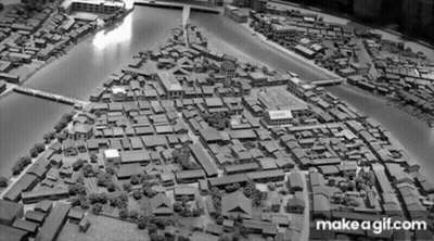 Black And White City Model Makeagif.com GIF