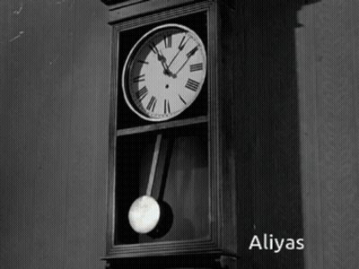 Black And White Clock With Aliyas GIF