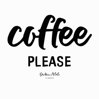 Black And White Coffee Please Sign GIF