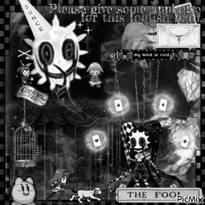 Black And White Collage Saying Please Give Some Applause For This Foolish Mail GIF