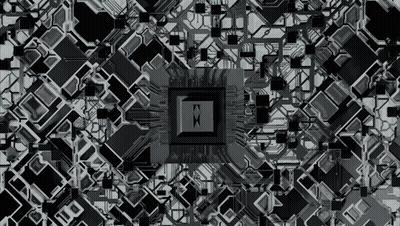 Black And White Computer Circuit Board GIF