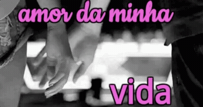 Black And White Couple Holding Hands Amor Da Minha Vida GIF
