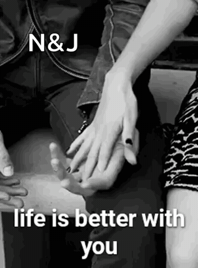 Black And White Couple Holding Hands Life Is Better With You GIF
