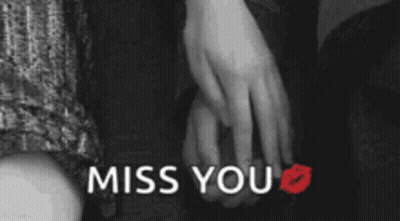 Black And White Couple Holding Hands Miss You GIF