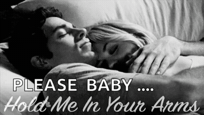 Black And White Couple Hugging Please Baby Hold Me In Your Arms GIF