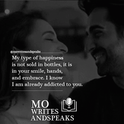 Black And White Couple With Mo Writes And Speaks Quote GIF
