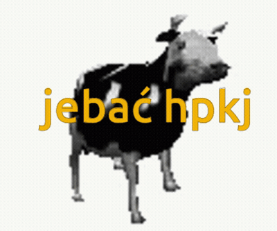 Black And White Cow Saying Jebac Hpkj GIF