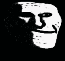 Black And White Creepy Troll Face GIF
