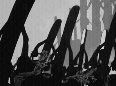Black And White Crowd GIF