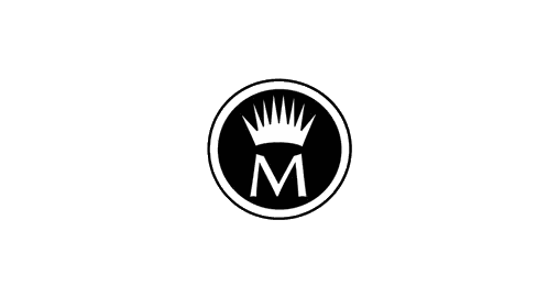 Black And White Crown Logo Sticker