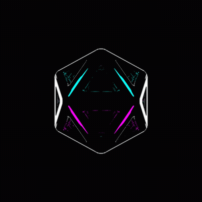 Black And White Cube With Triangle GIF