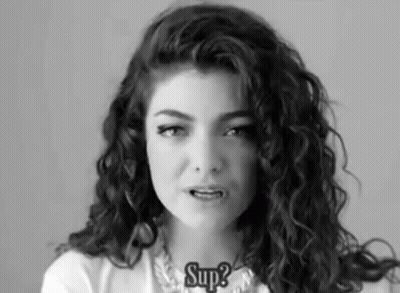 Black And White Curly Hair Woman Saying Sup GIF