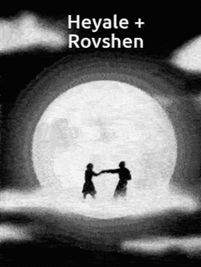 Black And White Dancers Under Full Moon Heyale + Rovshen GIF