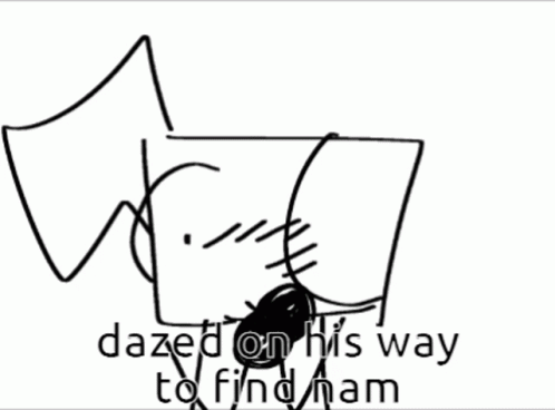 Black And White Dazed On His Way To Find Ham GIF