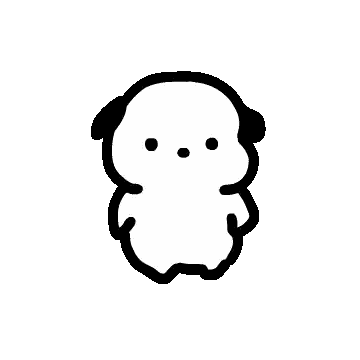 Black And White Dog Dots Sticker