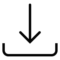 Black And White Down Arrow Icon Sticker