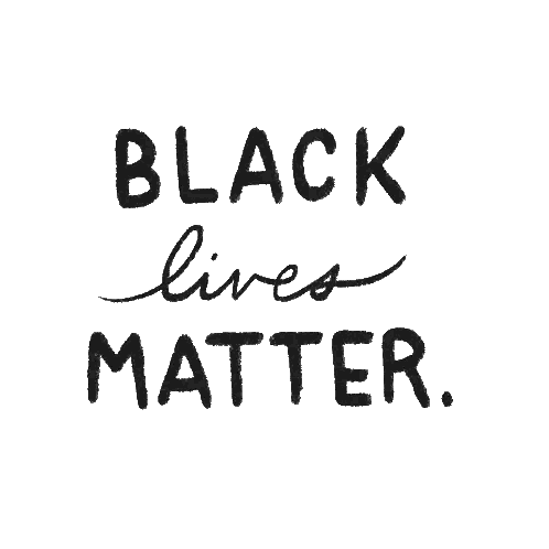 Black And White Drawing Black People Matter Sticker