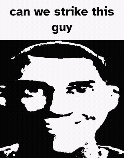 Black And White Drawing Can We Strike This Guy GIF