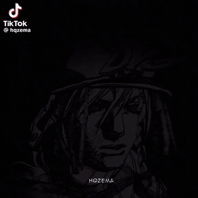 Black And White Drawing Man With Dreadlocks Red Eyes Hashtag TikTok GIF