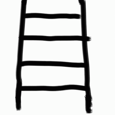 Black And White Drawing Of A Ladder GIF