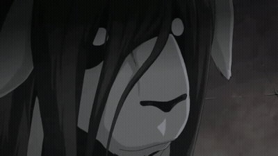 Black And White Drawing Of A Person's Face GIF
