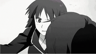 Black And White Drawing Of Boy And Girl GIF