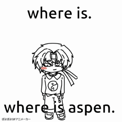 Black And White Drawing Of Boy Saying Where Is Where Is Aspen GIF