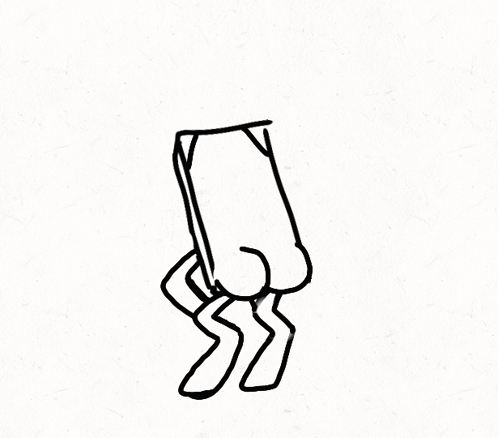 Black And White Drawing Of Butt GIF
