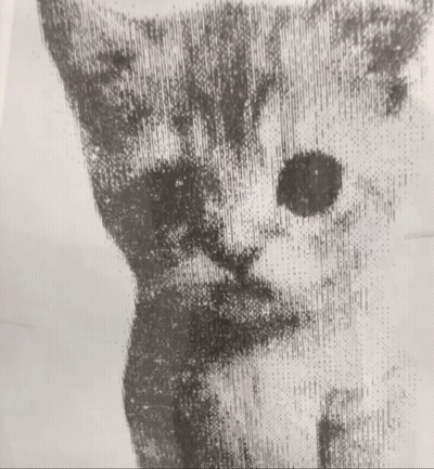 Black And White Drawing Of Face With Black Spot GIF