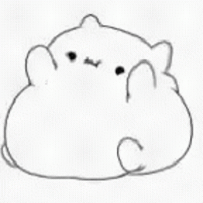 Black And White Drawing Of Fat Hamster GIF