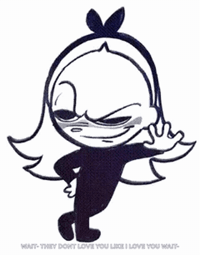 Black And White Drawing Of Girl Eyes Closed GIF