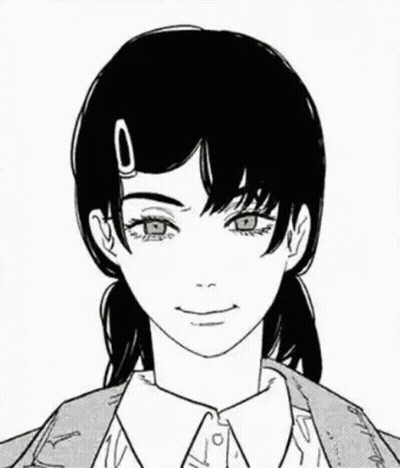 Black And White Drawing Of Girl With Ponytail GIF