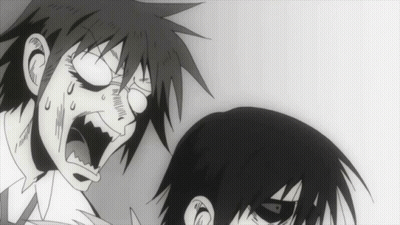 Black And White Drawing Of Man Screaming GIF
